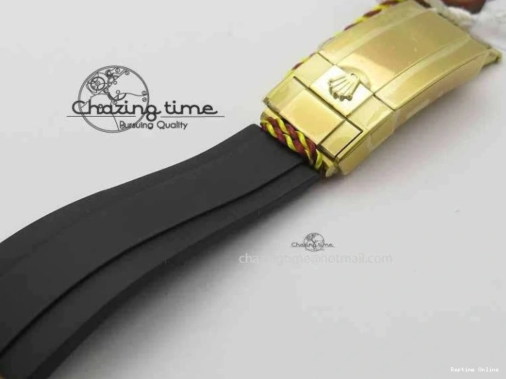 0301 Daytona YG 116518LN JH Best Edition Black Dial On Rubber Strap A4130 (Free XS rubber strap) WeatherProof 3645